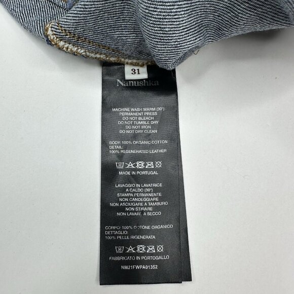 Nanushka Women’s Blue Straight Leg Button-Fly Designer Jeans W31-32/L31 - Picture 7 of 12